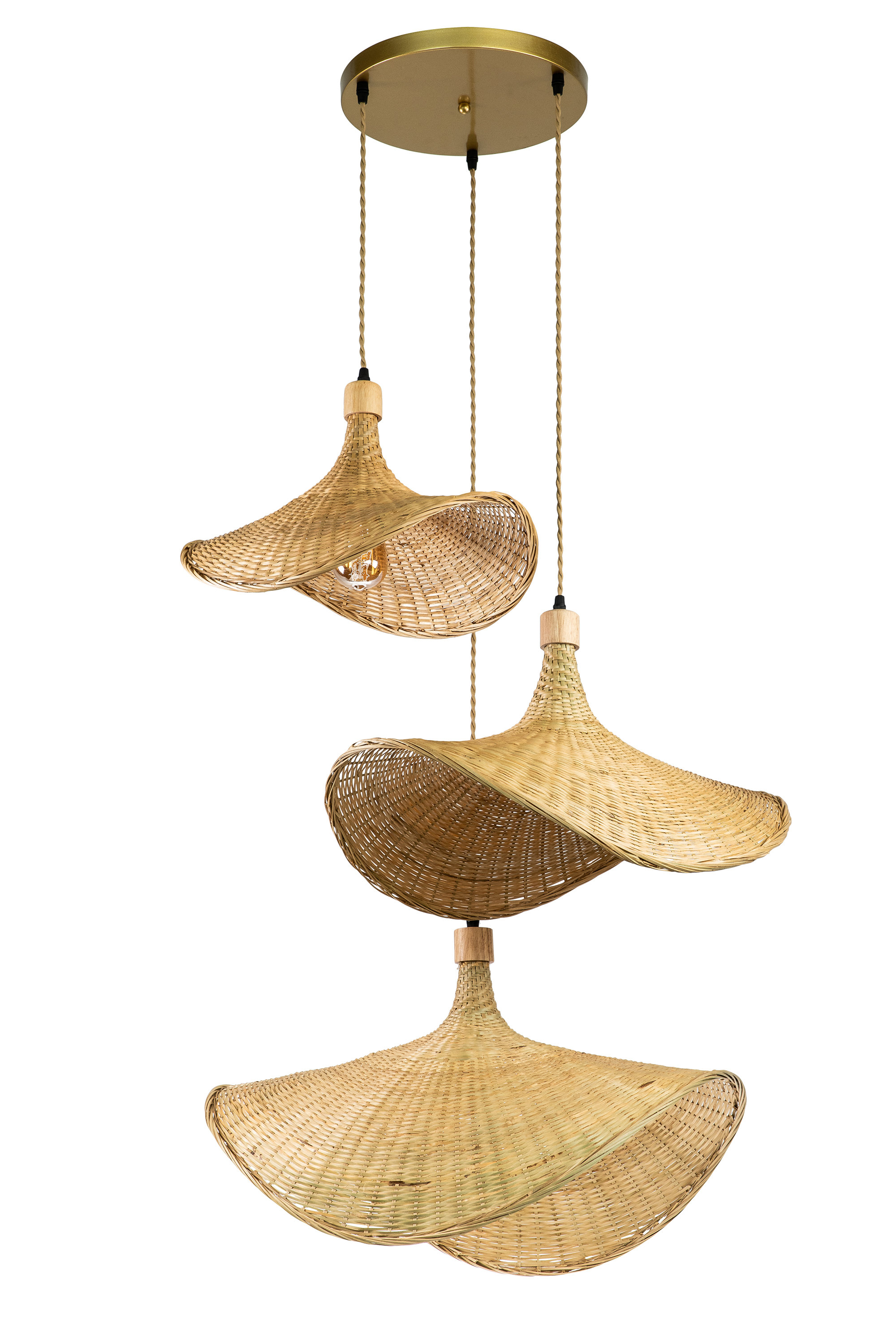 Hanging wicker light fixture discount